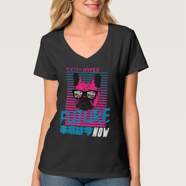 Camiseta 80 anos 90 Estética Vaporwave Futurismo Otaku Synt (Frente)