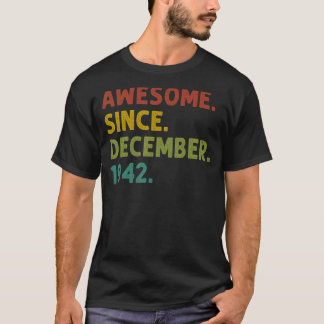 Camiseta 80 Anos De Idade Incrível Desde Dezembro De 1942 N