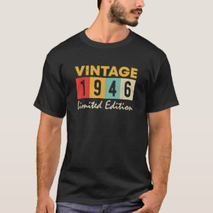 Camiseta 80 Anos de Idade Nascido em 1946 80 Anos de Idade