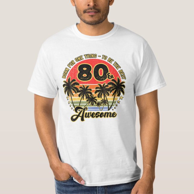 Camiseta 80 anos de idade presentes Palma de sol (Frente)