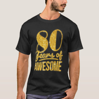 Camiseta 80 anos de Rainha Adorável de Aniversário B