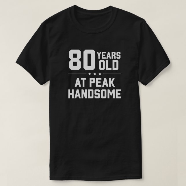 Camiseta 80 anos; no pico bonito (Frente do Design)