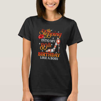 Camiseta 80 Anos Passando Para O Meu Aniversário 80 Como Um