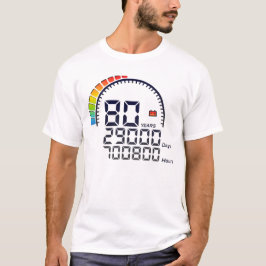 Camiseta 80 ans years compteur anniversaire days hours vite