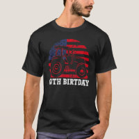 80 Birthday 80 Anos Us Flag Trator Driver