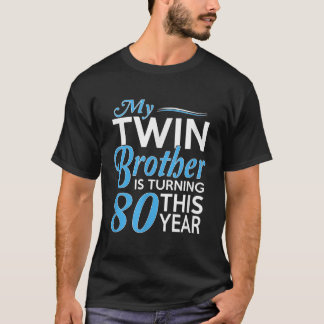 Camiseta 80 Birthday dá presentes para irmãos gêmeos