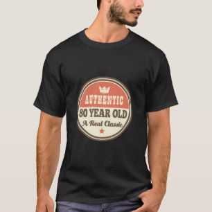Camiseta 80 Birthday Deu Engraçado Aos 80 Anos