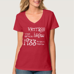 Camiseta 80 Birthday Gift 1933 Vintage Brew