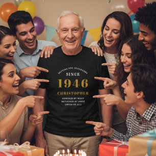 Camiseta 80 Birthday Nascer 1941 Black Add Your Name Love
