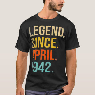 Camiseta 80 Birthday Oferece Legenda De 80 Anos Desde Abril