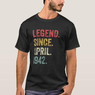 Camiseta 80 Birthday Oferece Legenda De 80 Anos Desde Apri