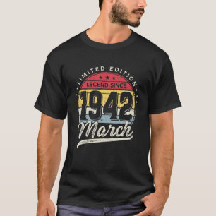 Camiseta 80 Birthday Oferece Legenda De 80 Anos Desde Março