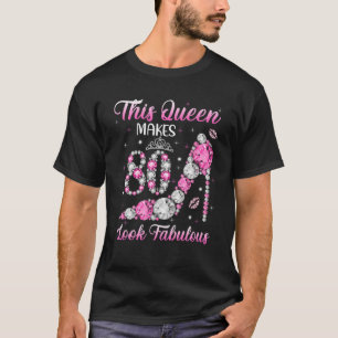 Camiseta 80 Birthday S Para Mulheres Queens 1942 Diamond Hi