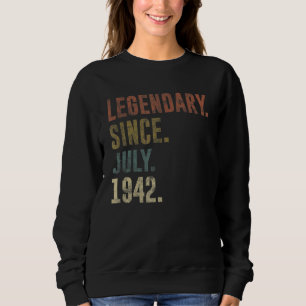 Camiseta 80 Birthday Vintage Legendary Desde Julho De 1942
