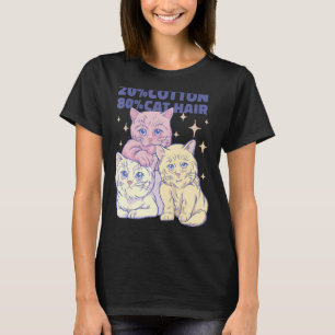 Camiseta 80 Cabelos De Gato Não se importam com o Engraçado