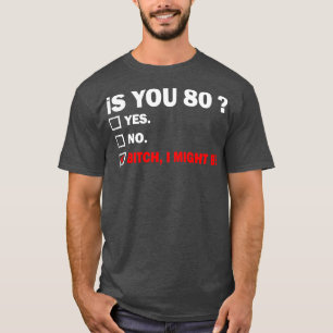 Camiseta 80 de aniversário de oitenta e oito anos