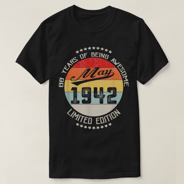 Camiseta 80 De Maio De 1942 Aniversário De 80 Anos De Esfor (Frente do Design)