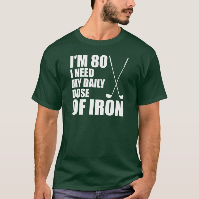 Camiseta 80 Dose Diária De Ferro (À ESCURA) (Frente)
