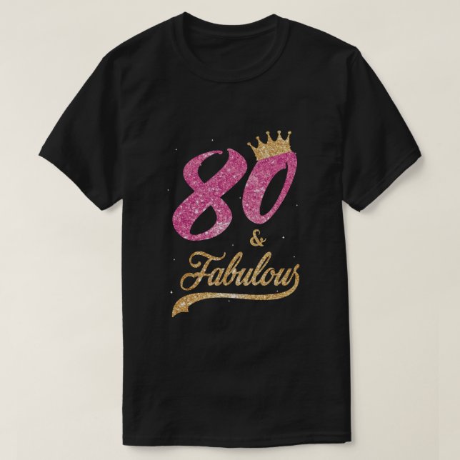 Camiseta 80 E Fabuloso Presente De Aniversário De 80 1939 (Frente do Design)