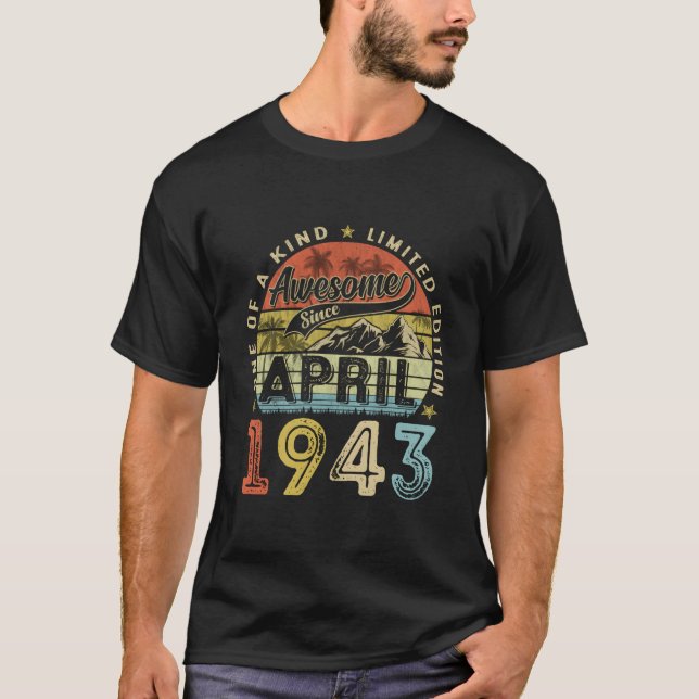 Camiseta 80 Incrível Desde Abril De 1943 80 (Frente)