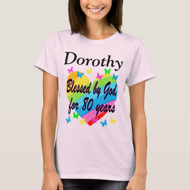 CAMISETA 80 LOVE PREENCHIDO NO ANIVERSÁRIO PERSONALIZADO T  (Frente)