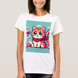 Camiseta 80's 8bit cat