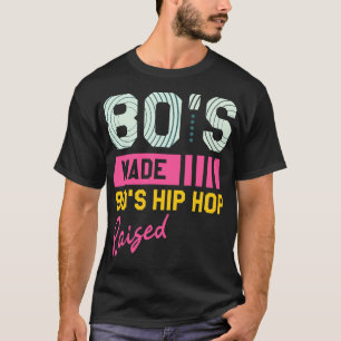 Camiseta 80s com 90s de Hip Hop Retro Aumentado