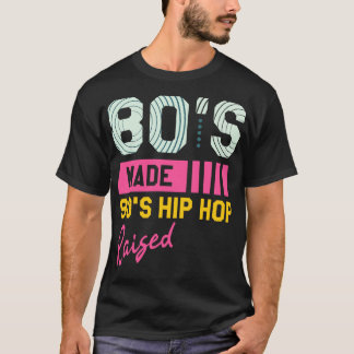 Camiseta 80s com 90s de Hip Hop Retro Aumentado