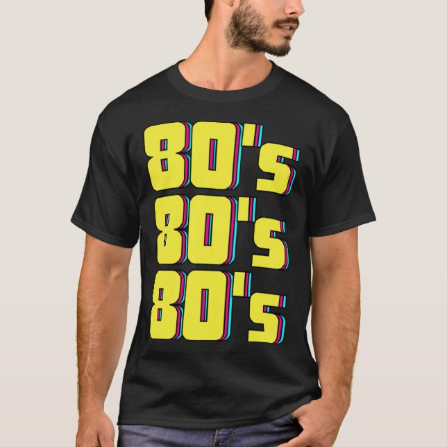Camiseta 80s Costume Theme Party 80s Retro (Frente)
