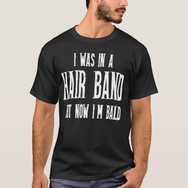 Camiseta 80s Hair Band Older Bald Men Heavy Metal Music Lov (Frente)
