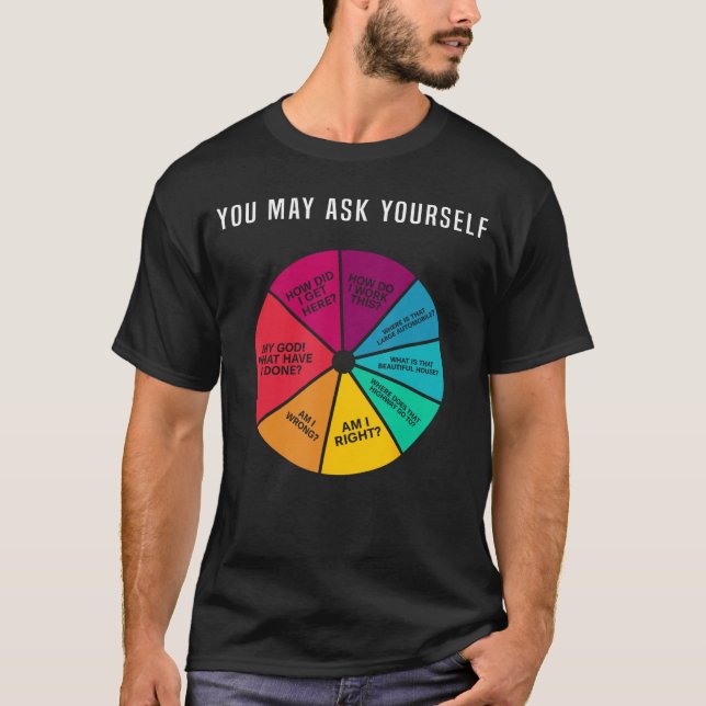 Camiseta 80s Music Retro Lyrics Pie Chart You May Ask Yours (Frente)