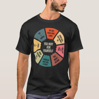 Camiseta 80s Music Retro Lyrics Pie Chart You May Ask Yours
