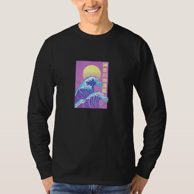 Camiseta 80s Onda de Excelente Retroativa Japonês Vaporwave (Frente)