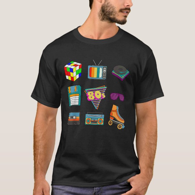 Camiseta 80's Retro Fashion Throwback Culture Disco Music P (Frente)
