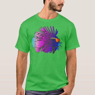 Camiseta 80s Retrowave Ulun Synthwave Lionfish Fish