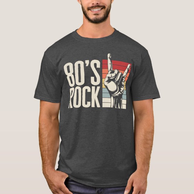 Camiseta 80s Rock Band 80s Rockee Gift For girl (Frente)