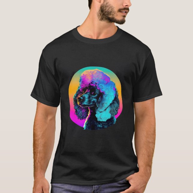 Camiseta 80s Synthwave and Poodle Aesthetic (Frente)