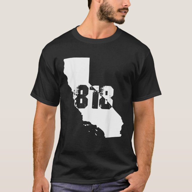 Camiseta 818 Strong Los Angeles California Area Code Number (Frente)