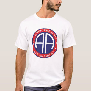 Camiseta 82ª Divisão Aerotransportada Todos os Patches Casu