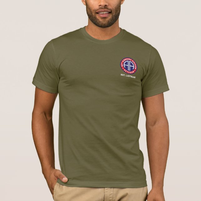 Camiseta 82.ª Divisão de bordo "Veterano" Personalizada (Frente)
