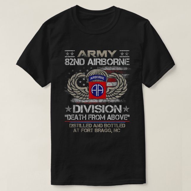 Camiseta 82.ª Divisão de Transporte Aéreo do Exército dos E (Frente do Design)
