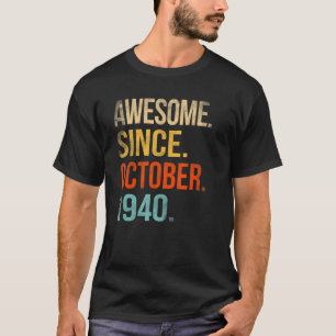 Camiseta 82. º Aniversário, 82 anos, incrível desde 19 de o