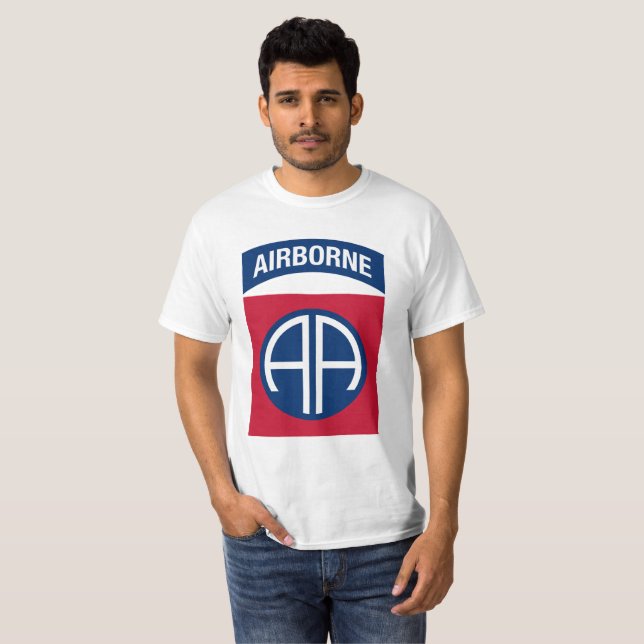 Camiseta 82.a Divisão Aerotransportada Insignia Veterano Mi (Frente Completa)