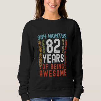 Camiseta 82 Anos 984 Meses De Ser Incrível E Engraçado 82º
