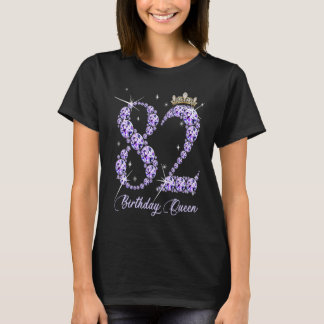 Camiseta 82 Anos É Minha Rainha Diamante de 82 Anos