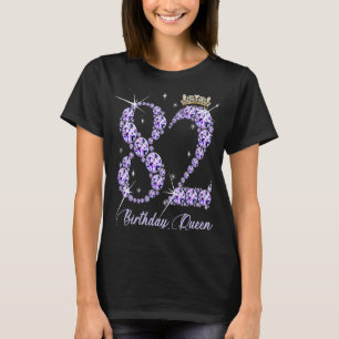 Camiseta 82 Anos É Minha Rainha Diamante de 82 Anos