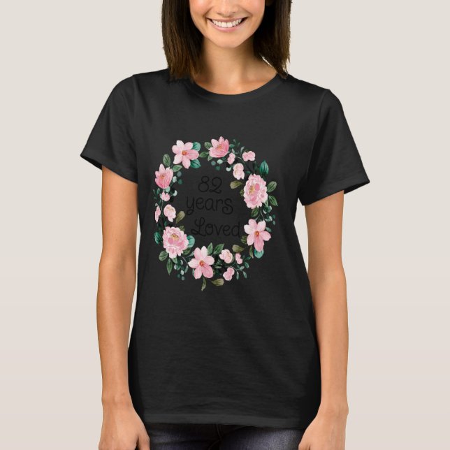 Camiseta 82 Anos Mulheres Amantes Homens Com 82 Anos Legal  (Frente)