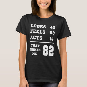 Camiseta 82 Aparência Sente Atos
