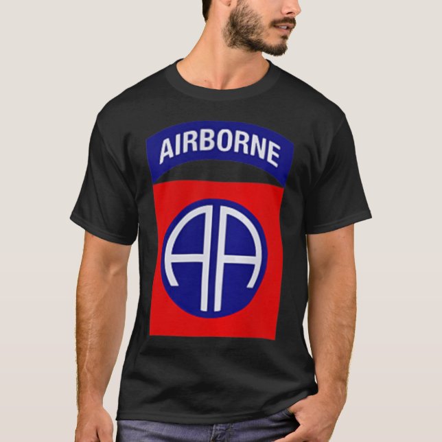 Camiseta 82.o Gráfico aéreo - 82.o Divisão aérea Pat (Frente)