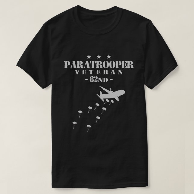 Camiseta 82.o Veteran Paratrooper (Frente do Design)